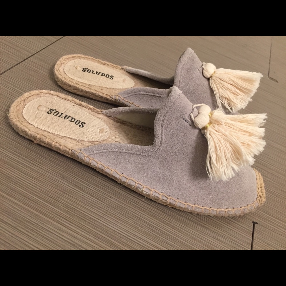 Soludos Tassel Espadrille Mules, Suede